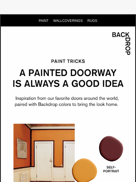 backdrophome newsletter: THE DOORS: PAINT TRICKS