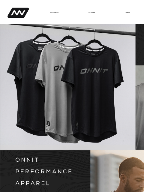 The new Onnit Type Drop Hem Performance T-shirt has a curved hemline and is tailored to elongate your torso for a leaner, athletic look. SUPPLEMENTS NUTRITION FITNESS APPAREL ‌ ‌ ‌ ‌ ‌ ‌ ‌ ‌ ‌ ‌ ‌ ‌ ‌