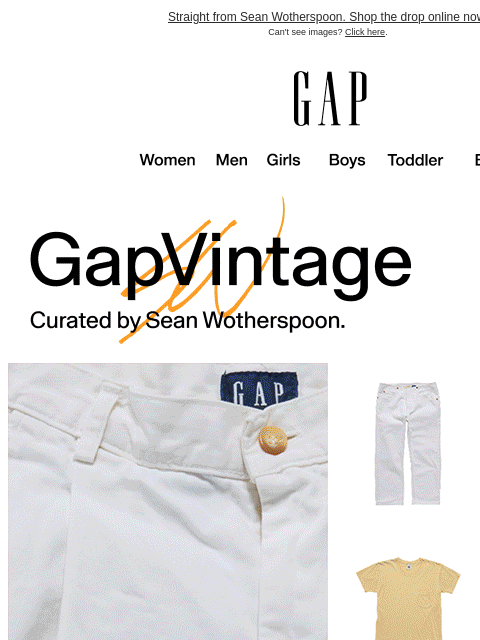 gap newsletter: NEW GAPVINTAGE DROP