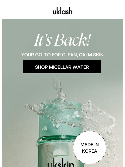 uklash newsletter: Your K-Beauty Secret’s BACK IN STOCK ✨