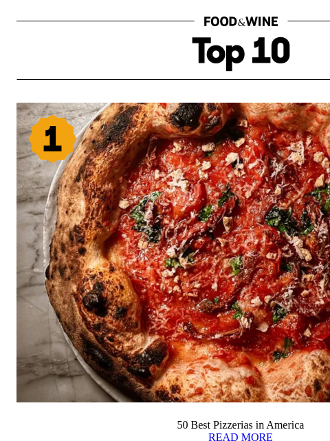 foodandwine newsletter: 50 Best Pizzerias in America