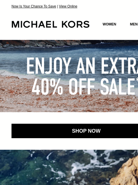 michaelkorsmail newsletter: Don't Miss Out On An Additional 40% Off