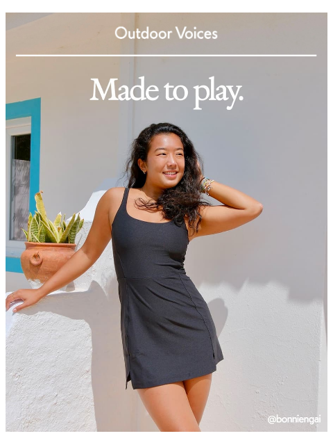 outdoorvoices newsletter: The Warmup Dress