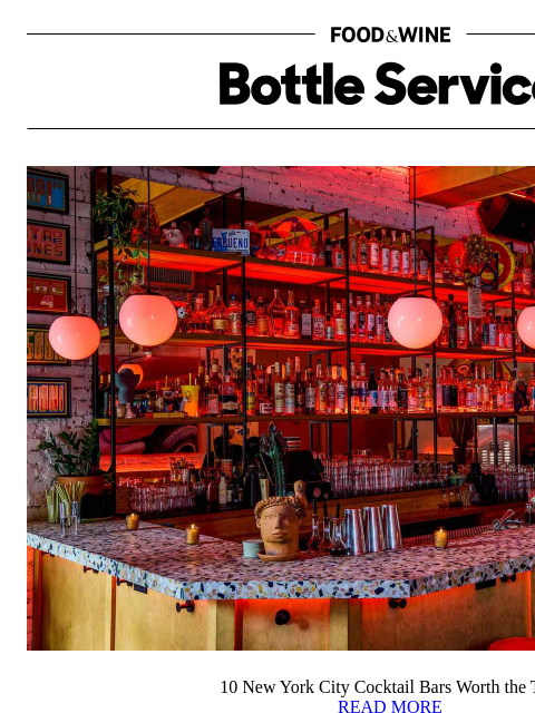 foodandwine newsletter: 10 NYC Cocktail Bars Worth the Trip