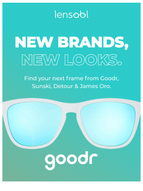 lensabl newsletter: New frames from goodr, Sunski,  Detour, and James ...