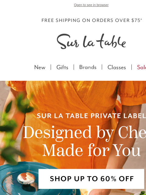 surlatable newsletter: Understated Style. Unmissable Prices.