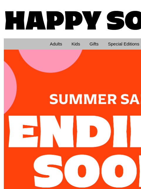happysocks newsletter: Summer Sale—Ending Soon!
