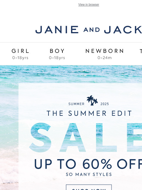 janieandjack newsletter: Summer sale standouts, right this way...