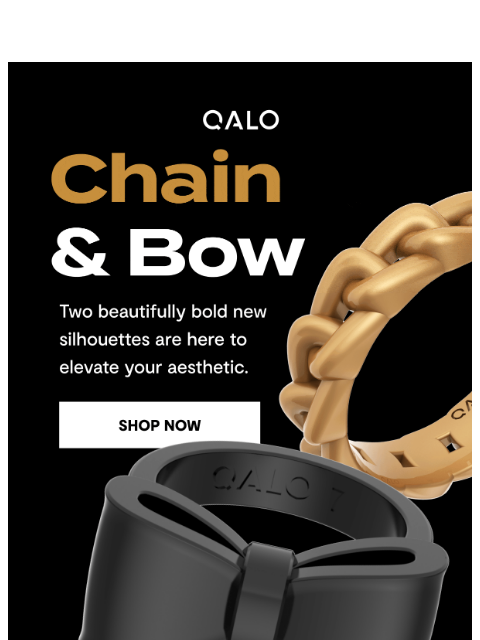 qalo newsletter: NEW: Chain & Bow Silhouettes 🔗🎀