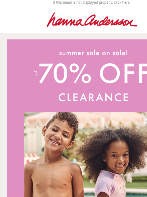 hannaandersson newsletter: 📣 Clearance Is Up To 70% Off