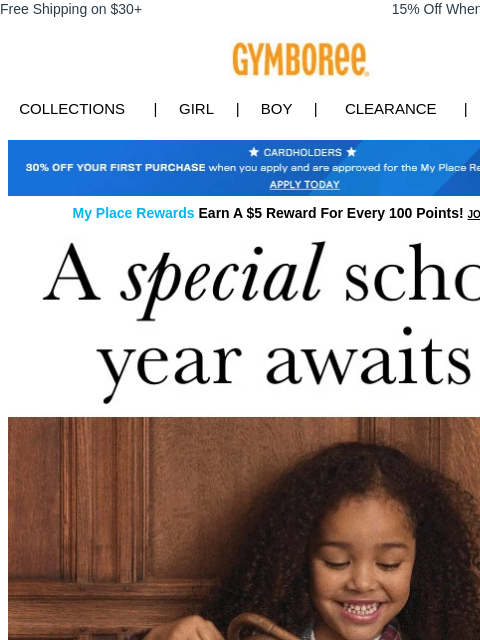 gymboree newsletter: Explore our all-new collection for a special first...
