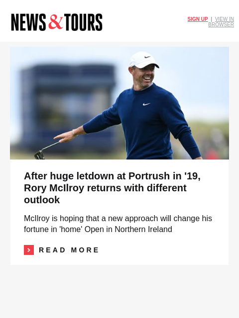 golfdigest newsletter: Computer model predicts British Open winner