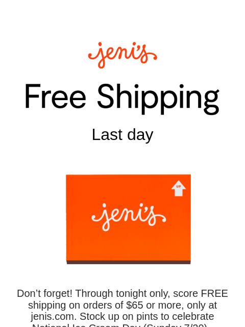 jenis newsletter: LAST CALL for free shipping!