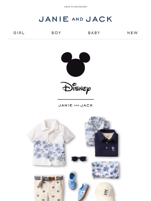 janieandjack newsletter: Limited time: extra 20% off our Disney collection