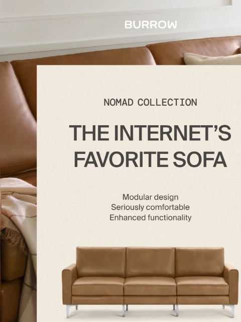 burrow newsletter: The sofa that does it all