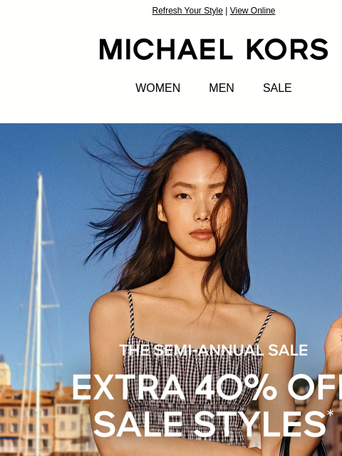 michaelkorsmail newsletter: Summer Outfit Inspo (And An Extra 40% Off) 