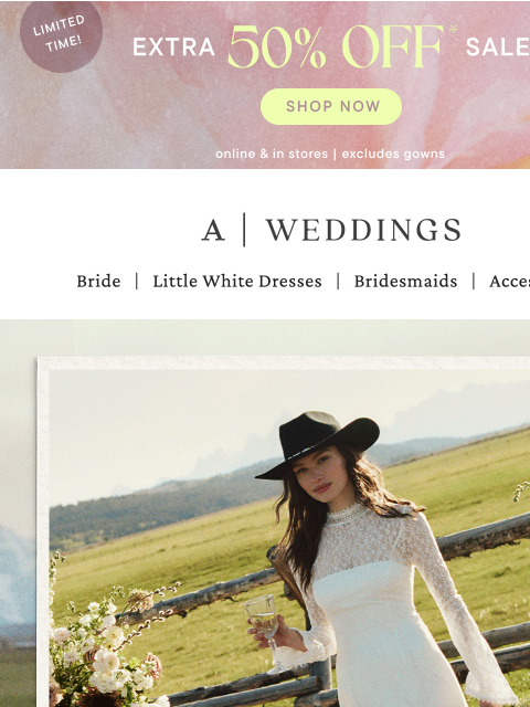 anthropologie newsletter: Stack it: Extra 50% off sale styles!