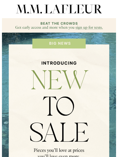mmlafleur newsletter: Did someone say SALE?