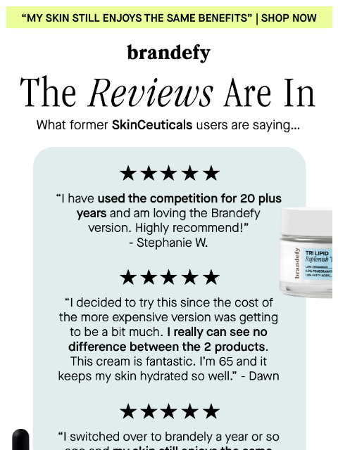 brandefyskin newsletter: What former SkinCeuticals users are saying