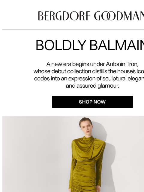 bergdorfgoodman newsletter: Spotlight: BALMAIN Fall '26