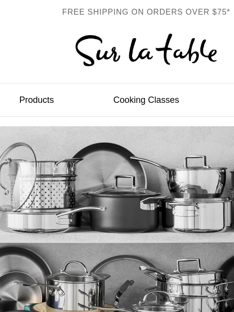 surlatable newsletter: The right cookware for your kitchen.