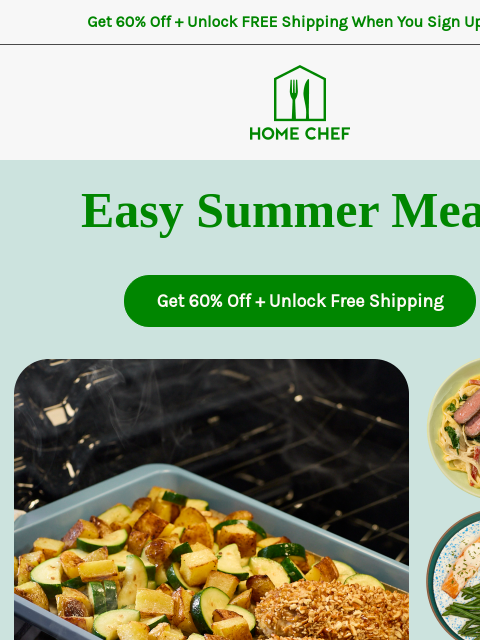 homechef newsletter: Spend less time cooking, more time enjoying your d...