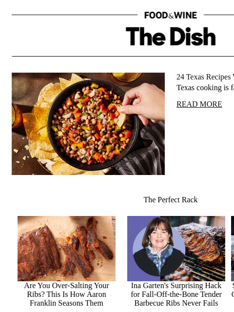 foodandwine newsletter: 24 Texas Recipes Worth Making This Summer