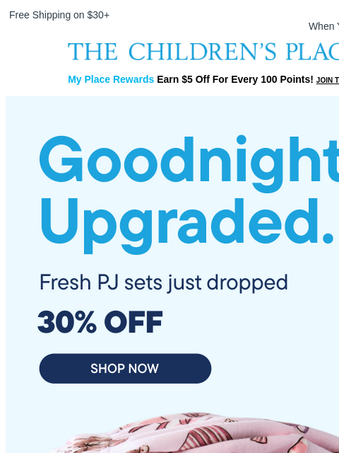 childrensplace newsletter: Snuggle Up! New PJs Just Dropped 💤