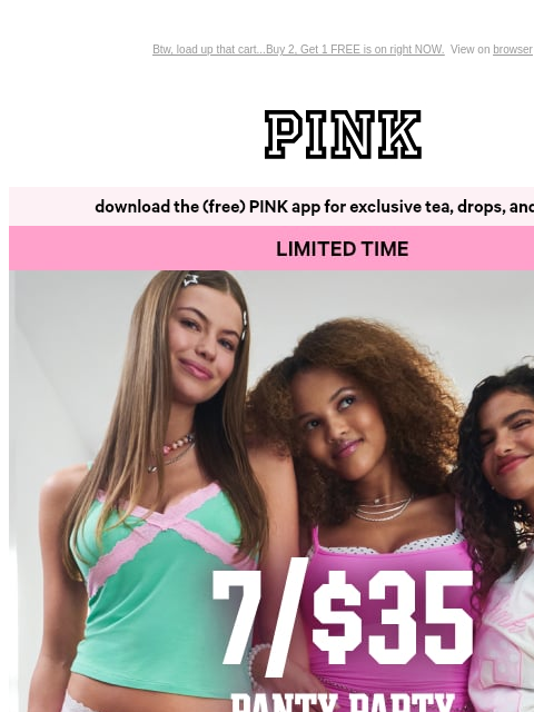 vspink newsletter: The Girlies ❤️ A Panty Sale: 7/$35