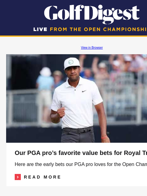 A look at the giant sandbagging controversy over a $10000 prize GolfDigest View in Browser Tony Finau Our PGA pro's favorite value bets for Royal Troon Here are the early bets our PGA pro loves for