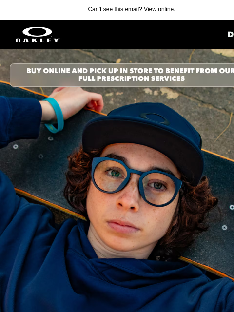 oakley newsletter: Time for new glasses? Get 40% off prescription len...
