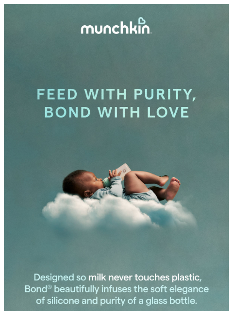 munchkin newsletter: Introducing Bond® Silicone Glass Bottles