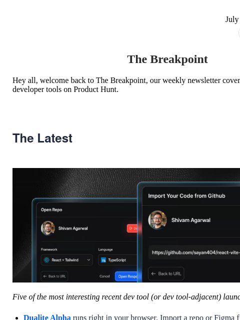 producthunt newsletter: 🛠️ Steal that UI
