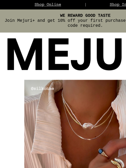 mejuri newsletter: Shape Up Your Stack
