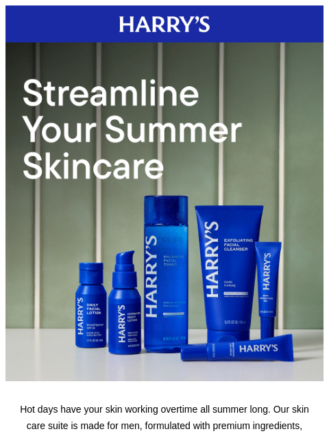 harrys newsletter: Your skin care routine starts here
