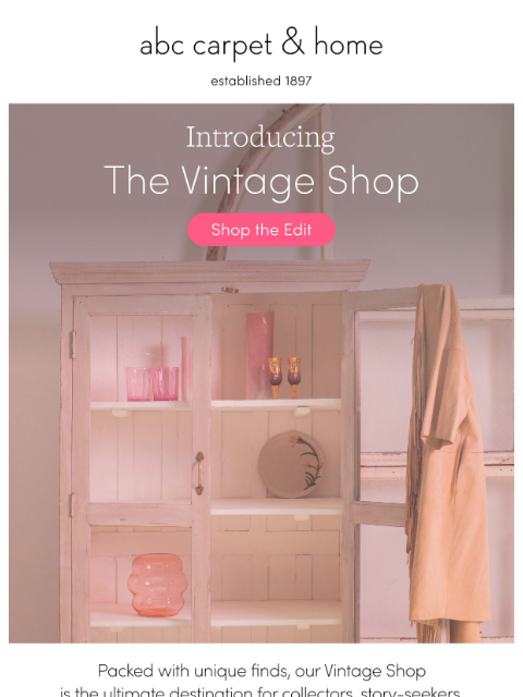 abchome newsletter: Introducing: The Vintage Shop!