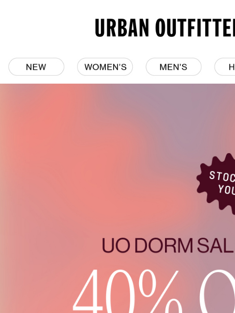 urbanoutfitters newsletter: 🏠 40% OFF bedding, bath & more