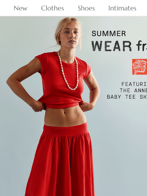 freepeople newsletter: A baby tee + a swingy skirt 💃😍