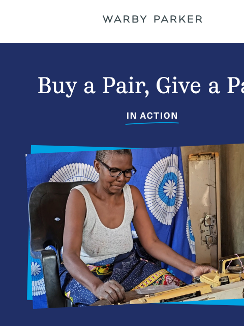 warbyparker newsletter: Every pair makes a difference