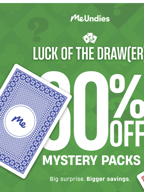 meundies newsletter: Mystery Sale? Yup. And You're First.