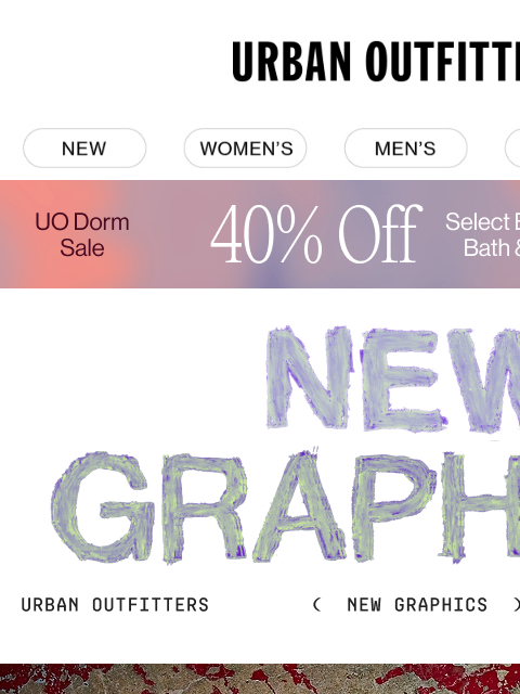 urbanoutfitters newsletter: these graphics are gonna go fast! 🏎️
