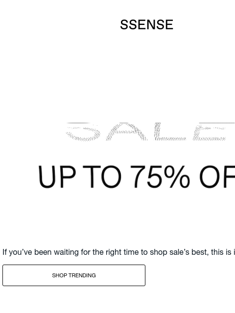 ssense newsletter: The Best of Sale