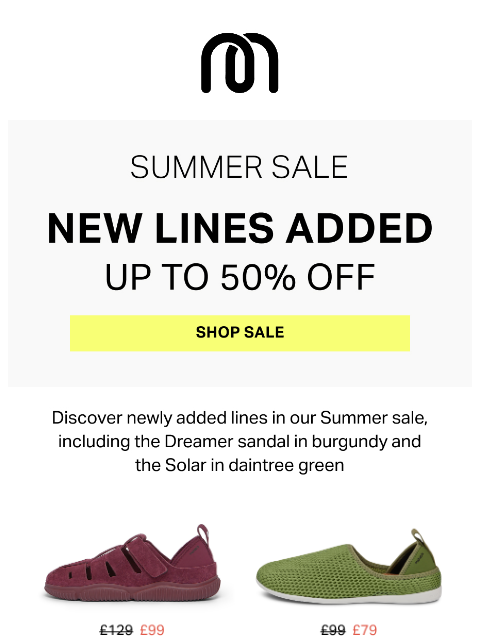 mahabis newsletter: New Lines Added - Summer Sale