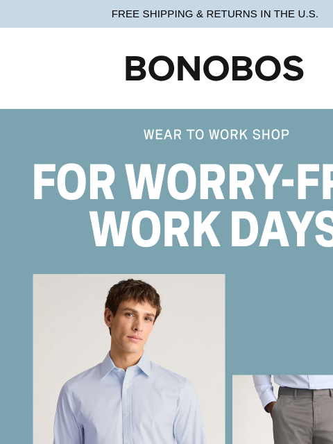 bonobos newsletter: Your Work Wardrobe, Solved