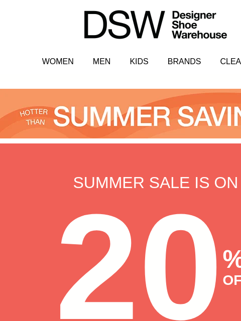 dsw newsletter: Tap if you want 20% off