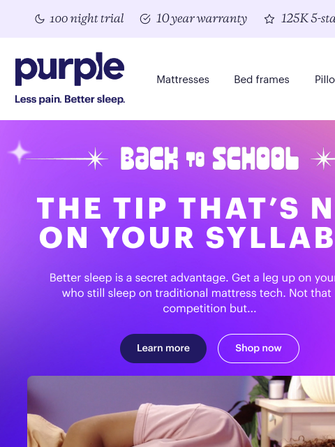 purple newsletter: Hot tip: better sleep = better grades