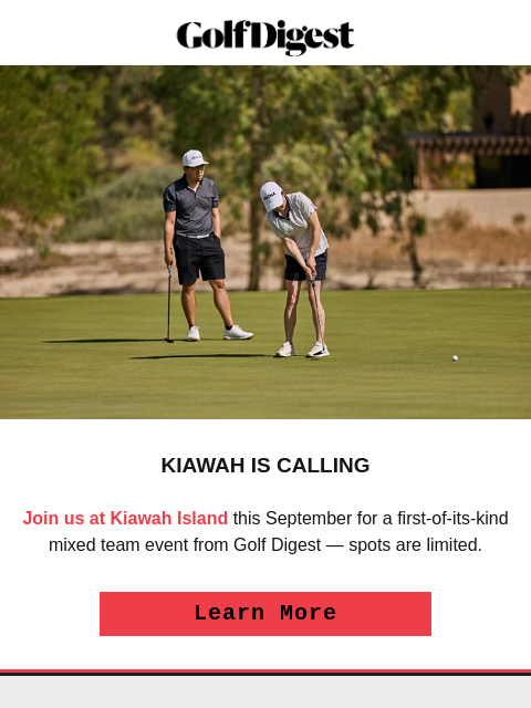 golfdigest newsletter: Join Us For the Mixed Team Classic