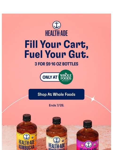 health-ade newsletter: Deal alert: 3/$9 booch at Whole Foods ☀️