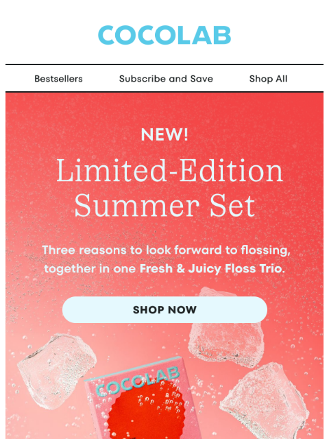 cocolab newsletter: NEW! Fresh & Juicy Floss Trio 🍒