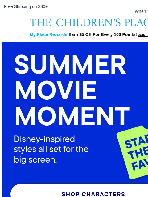 childrensplace newsletter: Summer Movie Moments Covered! 🎥🍿
